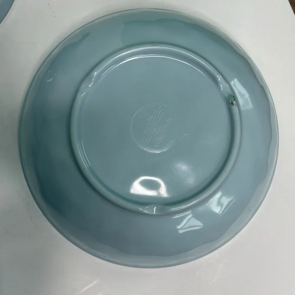 Nautica Watercolors Blue Melamine 5 Pasta/Soup Bowls